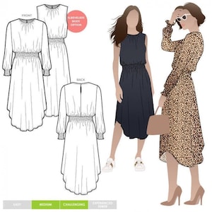 Style Arc Sewing Pattern Asha Dress Women