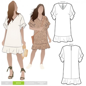 Style Arc Schnittmuster Pixie Kleid Frauen