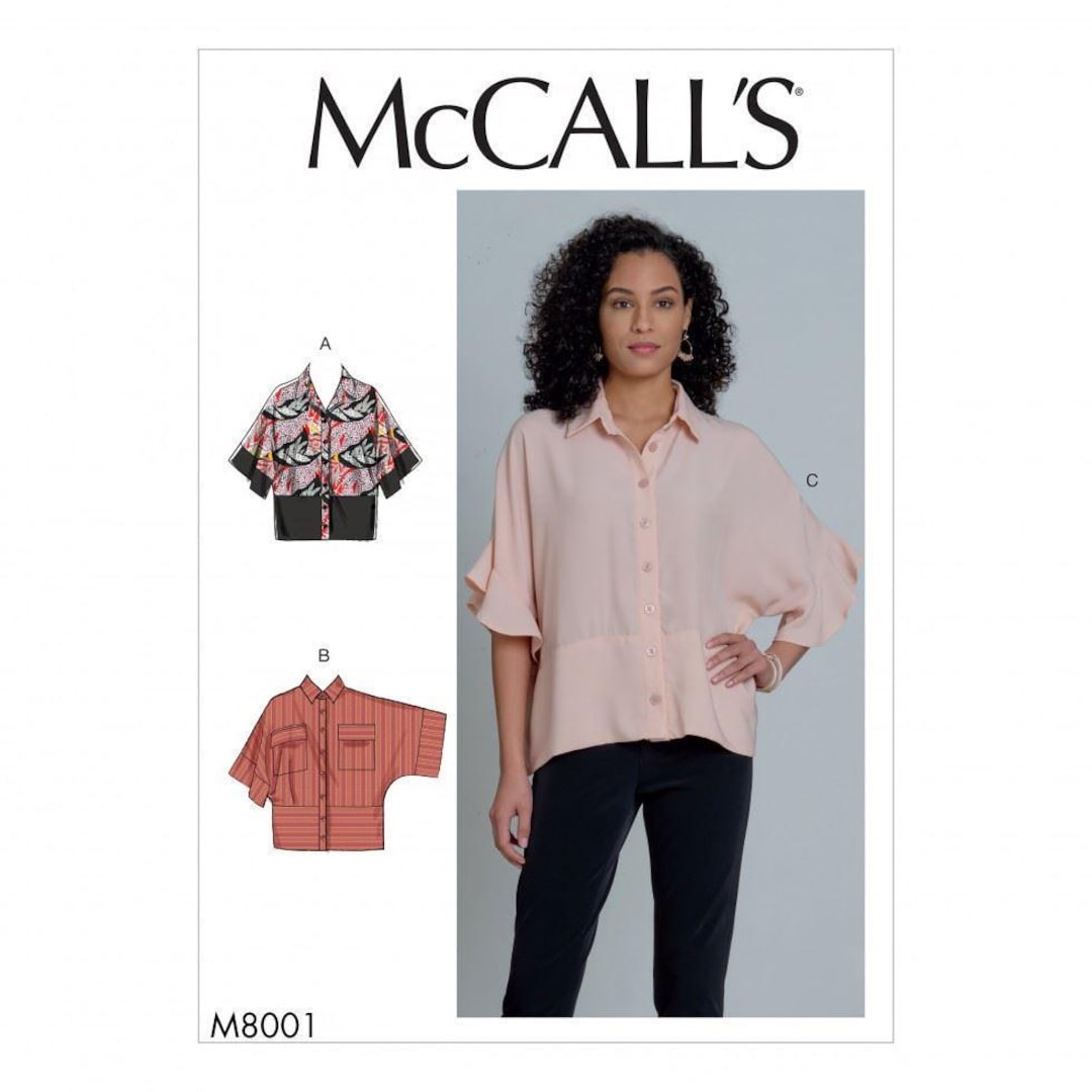McCalls 8001 Paper Sewing Pattern – Women's Top & Shirt, Easy - Etsy France