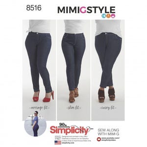 Simplicity 8516 Dambyxor Symönster Fysiskt Pappersmönster Medel Klädsömnad