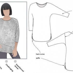 Style Arc Sewing Pattern Fran Top Women