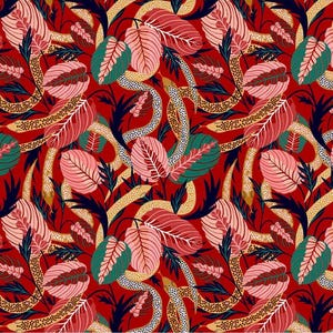 Minerva Exclusive Python Prayer - Patterned, Animals - POD Print-On-Demand Dressmaking/Apparel Fabric - per metre