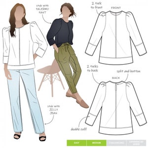 Style Arc Sewing Pattern Florence Top Women