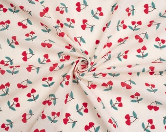 Minerva Printed Polycotton Dressmaking Fabric per metre, Food Design - 112.5cm / 44" Wide