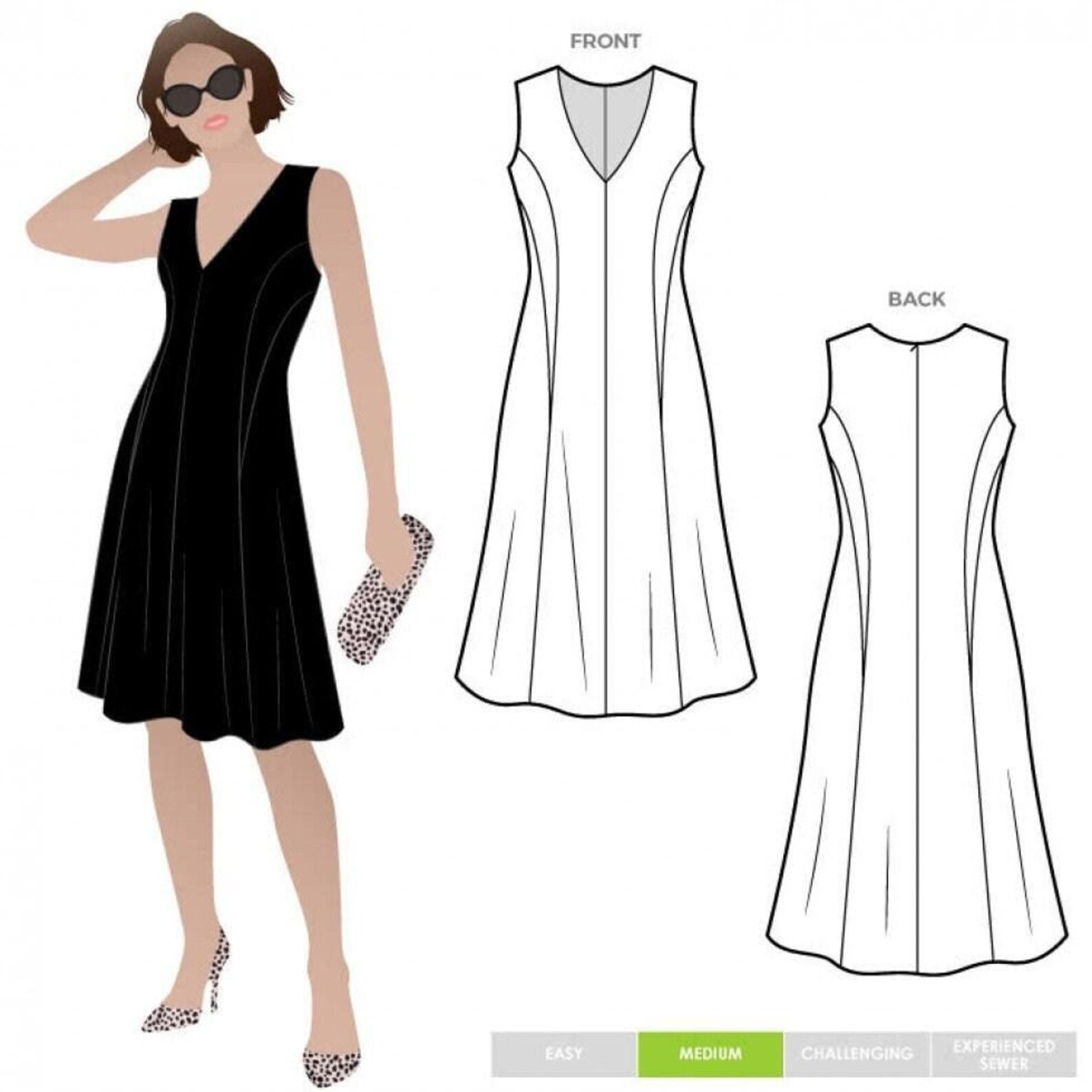 Style Arc Sewing Pattern Carnegie Dress Women - Etsy