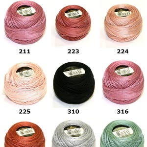 DMC Size 12 Cotton Perle Thread 120m Suitable For Embroidery - per 10 gram ball