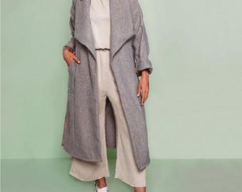 Patrón de costura de Friday Pattern Company para chaquetas Cambria Duster para mujer, tallas XS-XXL