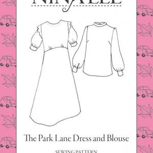 Nina Lee Schnittmuster Park Lane Kleid & Bluse Damen Oberteile, Kleider Schwierigkeitsgrad Mittelhoch