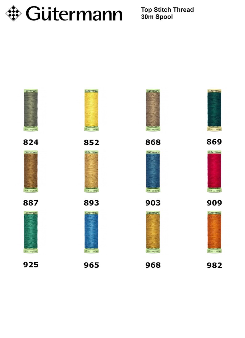 Gutermann Top Stitch Thread 30m Polyester Thread Suitable For Dressmaking image 3