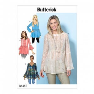 Butterick Sewing Pattern 6486 Women Y (XSM-SML-MED)