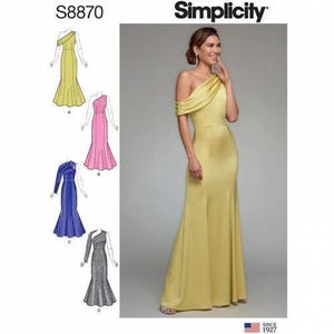 Simplicity Symönster 8870 Damklänningar Svårighetsgrad Medel