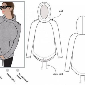 Style Arc Sewing Pattern Josie Hoodie Women