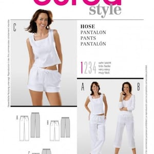 Burda Sewing Pattern 7966 Women Sizes: 12-24 Trousers, Shorts