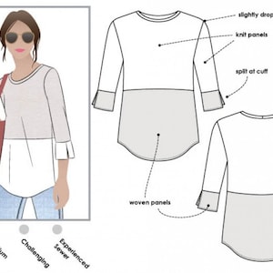 Style Arc Sewing Pattern Annika Top Women