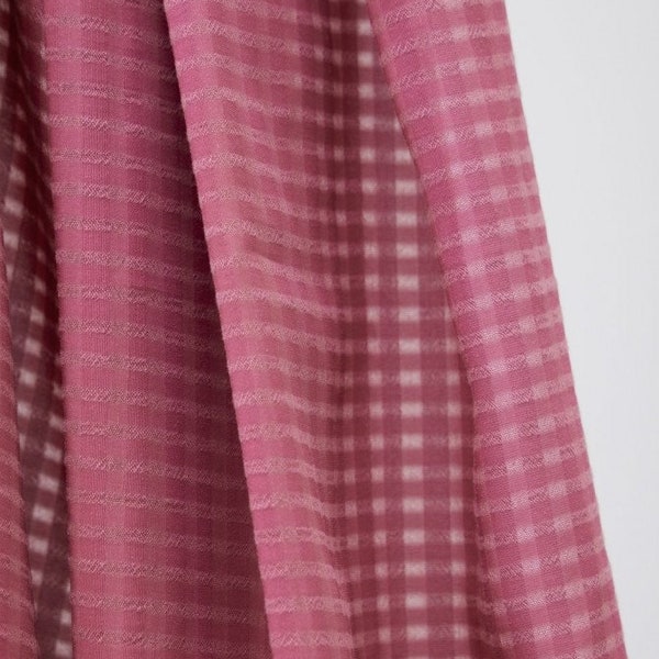 Saba Sheer Tencel Lyocell Viscose Fabric - Punch Checks Pattern - OEKO-TEX - Width 140cm / 56" - per metre