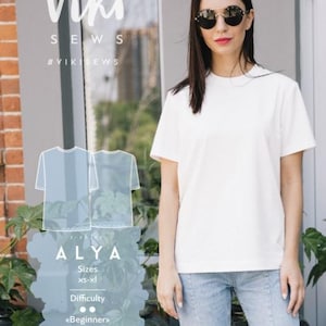 Vikisews Sewing Pattern Alya T Shirt Women XS-XL Tops