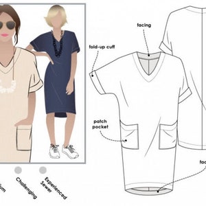 Style Arc Schnittmuster Adeline Kleid