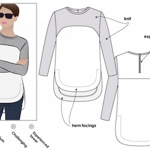 Style Arc Sewing Pattern Avery Tunic Top Women