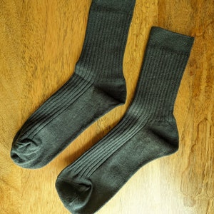 1 PAIR of Hemp / organic cotton blend socks / Grey socks