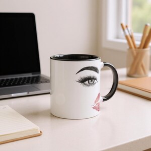 Good Morning Cup Cup - Lashes - Eyelashes - Makeup - Pink - Pink Lipstick - Tea, Cappuchino, Coffee, Latte Macchiato - Hot Chocolat