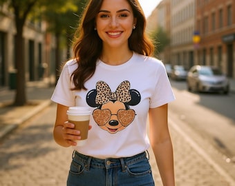 Trendy women&#39;s shirt Leo Glitter Mini - Mickey - Mini - Girl - Woman - Women - Fashion