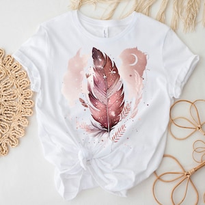 Maglietta con piume Etsy Italia