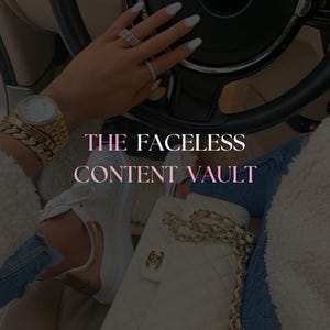 THE (FACELESS) Content Vault / Tiktok / Instagram / Template /  Digital Products/ Story Post Templates / Confidence Affirmations