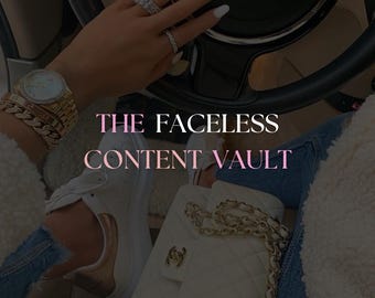 THE (FACELESS) Content Vault / Tiktok / Instagram / Template /  Digital Products/ Story Post Templates / Confidence Affirmations