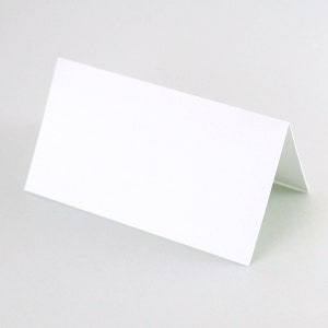 100 weiße, stabile Tischkarten  zum Hinstellen 6 x 11 cm
