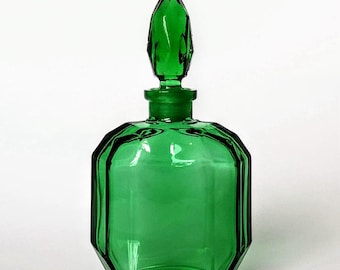 Frasco de perfume cuadrado verde Desna