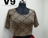 Readymade indian designer blue colou party wear saree lehenga sleeves blouse gift for women
