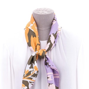 100% 14 Momme Silk Twill Scarf Square 86cm with Gift Box, Hand-Rolled Edges, Mother/ Girl friend/ Birthday/ Christmas/ Valentine's Day Gift