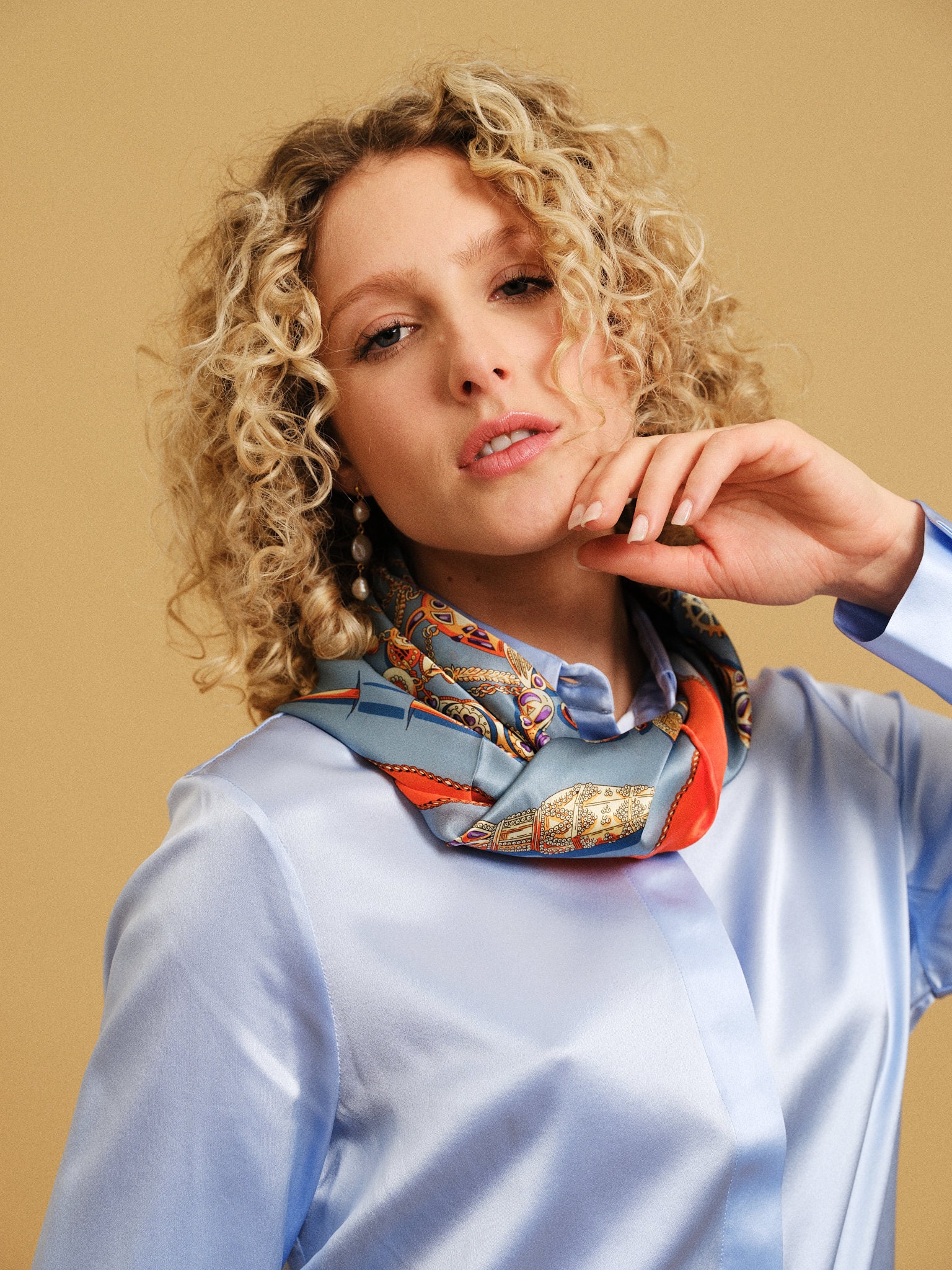 Printed Mulberry Silk Scarf