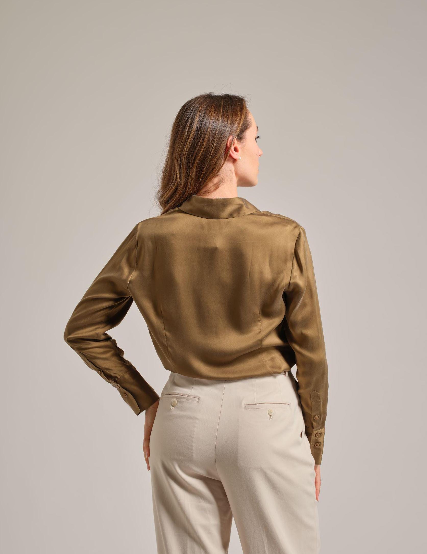Long Sleeve Collared Blouse main image 1