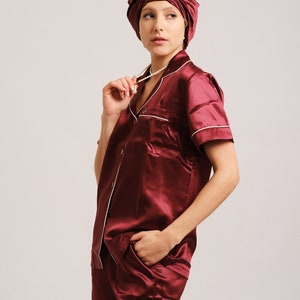 Premium 22 Momme Pure Mulberry Silk Pyjama Set Short withj pockets image 3