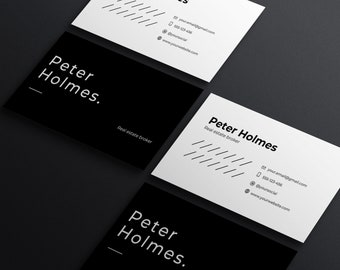 Minimalist Business Cards Template, Business Card Template Canva, Editable Business Card, Printable Business Card