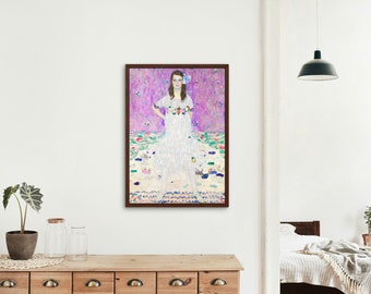 Gustav Klimt – Portret van Eugenia Primavesi (1912) | Digitale downloadafdruk | A4, A3, A2, A1