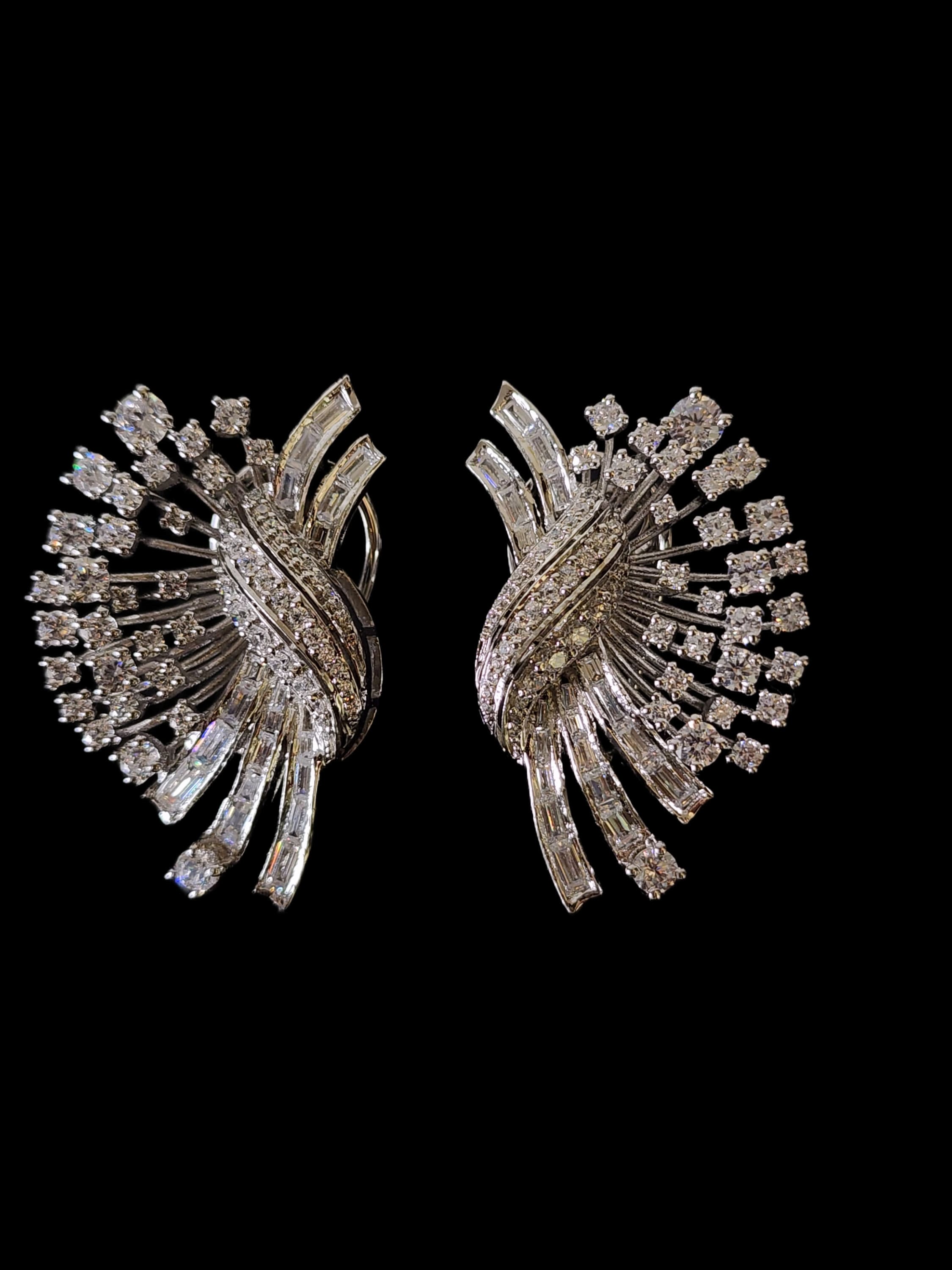 Vintage Platinum Diamond and Ruby Chandelier Earrings – KFK, Inc.