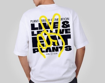Eat Plants Graphic Tee, Vegan Organic Cotton T-Shirt