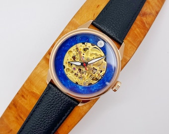 Exclusive handmade watch DK Fanta - ,,Royal Blue"