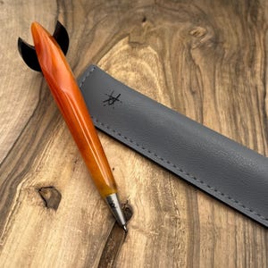 Epoxy-Handarbeit Kugelschreiber ,,Shiny orange"