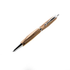 Penna in legno fatta a mano, "Zebra"