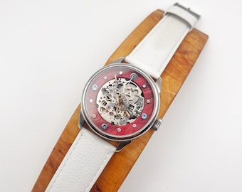 Exclusive handmade watch DK Fanta ,,Red Unique"