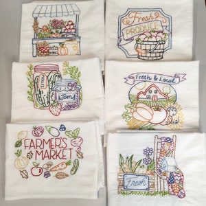 Hand Embroidered Dishtowels (Farmer's Market)