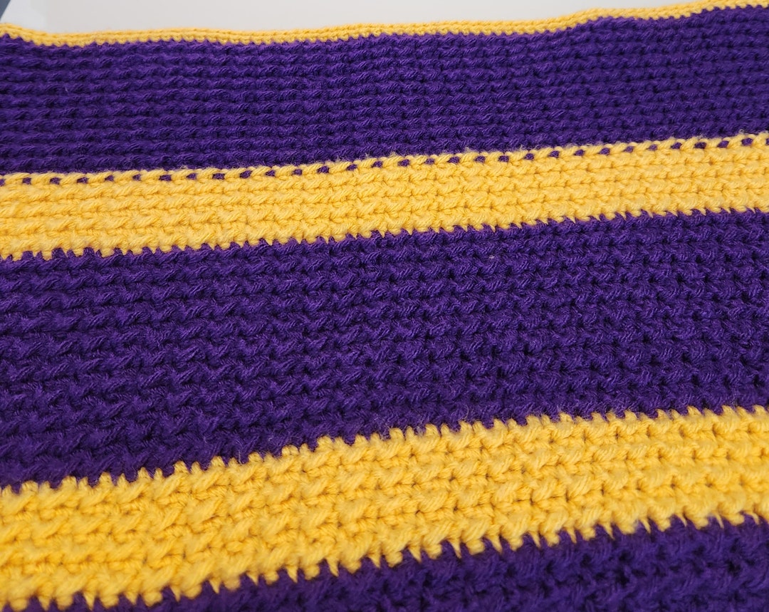 Purple and Gold Blanket Etsy