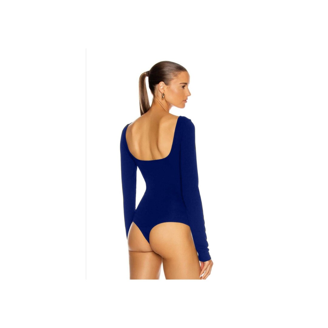 Long Sleeve Bodysuit in Blue, White Bodysuit, Red, Long Sleeve Bodysuit