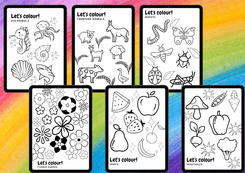 Printable Children's Colouring Bundle - Etsy