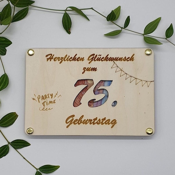 Geburtstagsgeschenk aus Holz | Geld verschenken | Geburtstag | Originelles Geschenk für jede Altersklasse