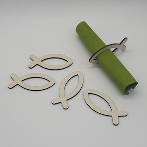 Napkin ring fish made of wood | napkin | communion | Confirmation | Baptism | table decoration | sprinkle decoration