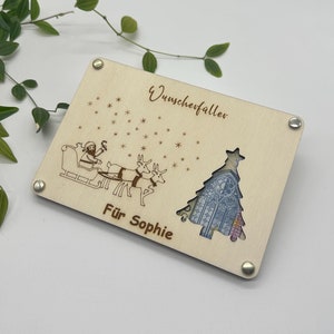 Gepersonaliseerde geldcadeau voor Kerstmis | Cadeau-idee om geld weg te geven - wensvervuller | Cadeaubon als kerstcadeau